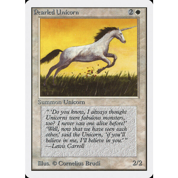 Magic: The Gathering Pearled Unicorn (031) Heavily Played