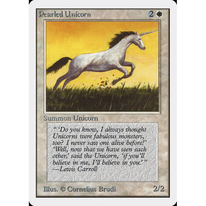 Magic: The Gathering Pearled Unicorn (031) Heavily Played