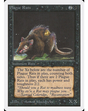 Magic: The Gathering Plague Rats (122) Moderately Played