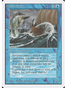 Magic: The Gathering Sea Serpent (077) Heavily Played