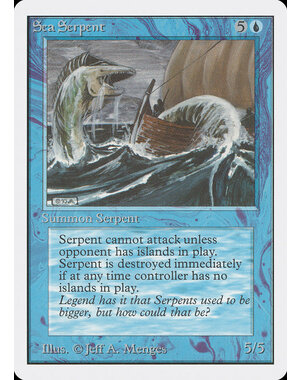 Magic: The Gathering Sea Serpent (077) Heavily Played