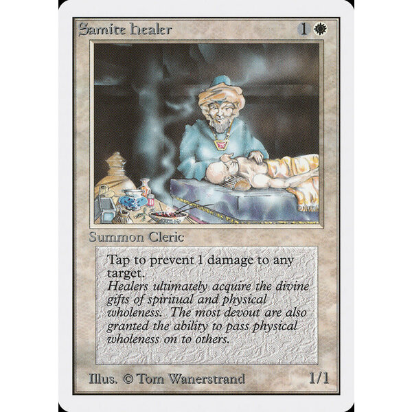 Magic: The Gathering Samite Healer (038) Damaged