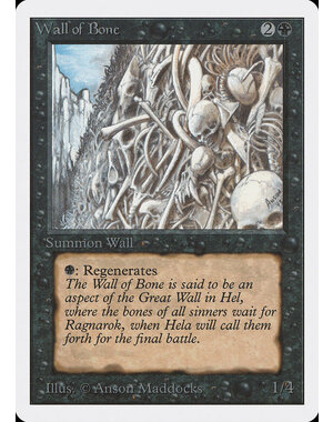 Magic: The Gathering Wall of Bone (133) Moderately Played