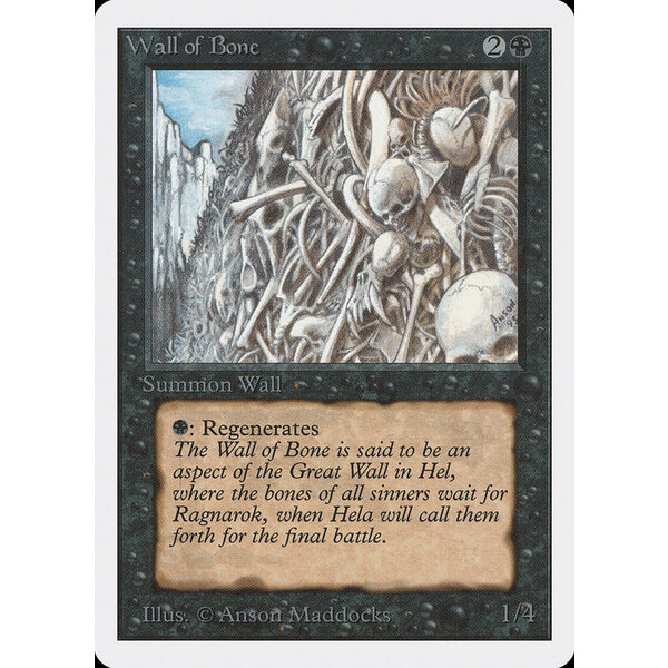 Magic: The Gathering Wall of Bone (133) Moderately Played