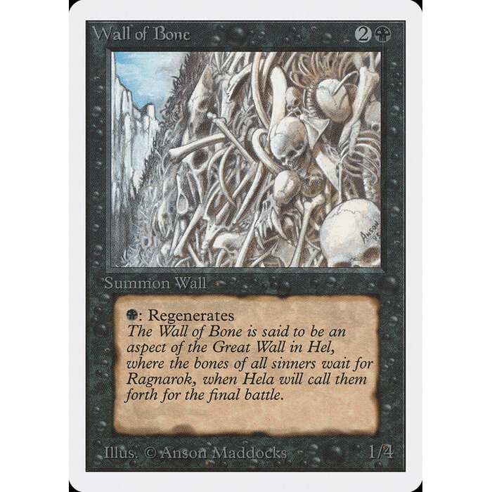 Magic: The Gathering Wall of Bone (133) Moderately Played