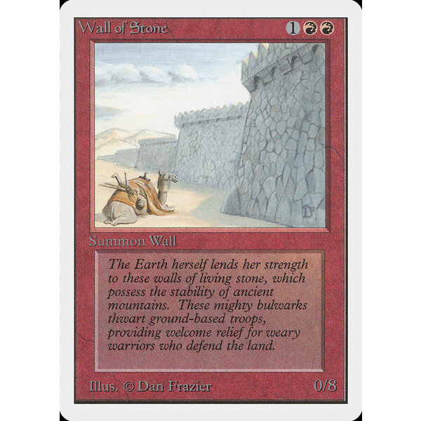 Magic: The Gathering Wall of Stone (183) Moderately Played