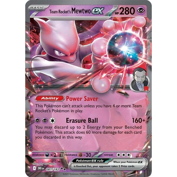 Pokemon Team Rocket's Mewtwo ex (081) Lightly Played