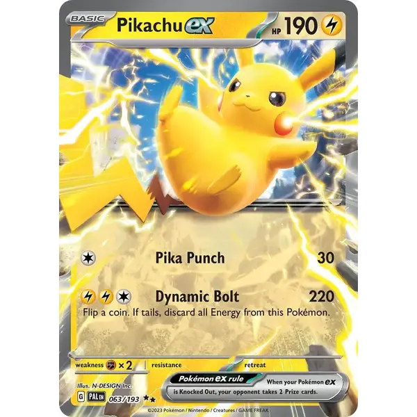Pokemon Pikachu ex (063) Lightly Played