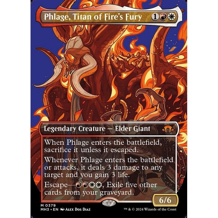 Magic: The Gathering Phlage, Titan of Fire's Fury (Borderless) (379) Lightly Played
