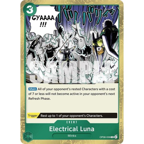 Bandai Electrical Luna (OP08-036) Lightly Played Foil