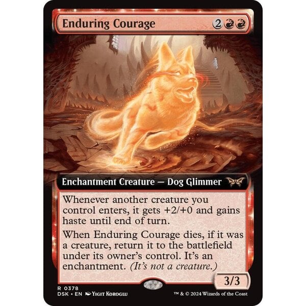 Magic: The Gathering Enduring Courage (Extended Art) (378) Lightly Played