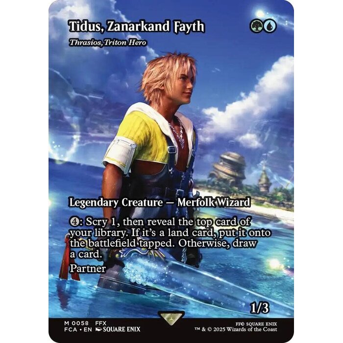 Magic: The Gathering Tidus, Zanarkand Fayth - Thrasios, Triton Hero (Showcase) (058) Lightly Played