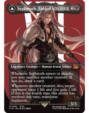 Magic: The Gathering Sephiroth, Fabled SOLDIER (Borderless) (382) Near Mint
