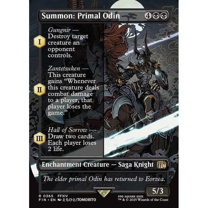 Magic: The Gathering Summon: Primal Odin (Borderless) (365) Lightly Played