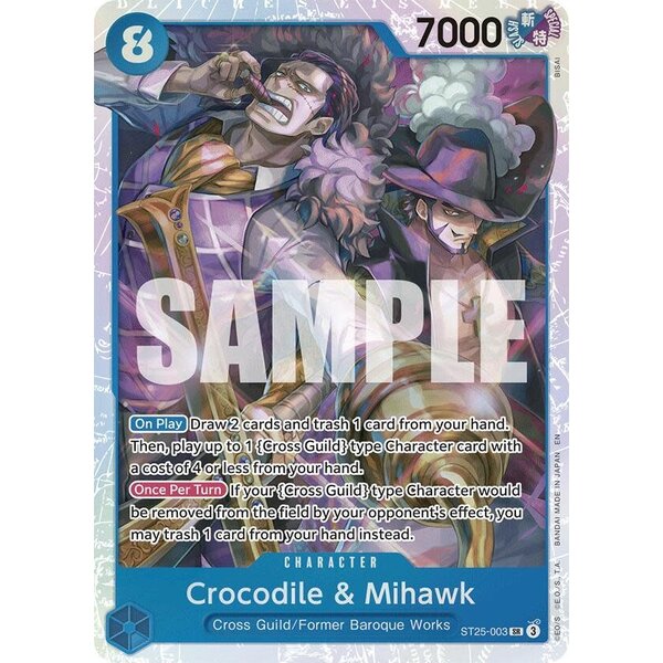 Bandai Crocodile & Mihawk (ST25-003) Lightly Played