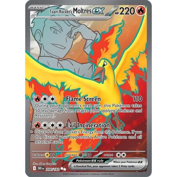 Pokemon Team Rocket's Moltres ex (208) Lightly Played Holofoil