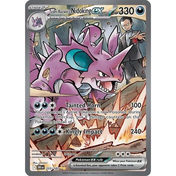 Pokemon Team Rocket's Nidoking ex (233) Near Mint Holofoil