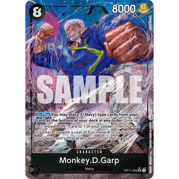 Bandai Monkey.D.Garp (Alternate Art) (OP11-095) Lightly Played