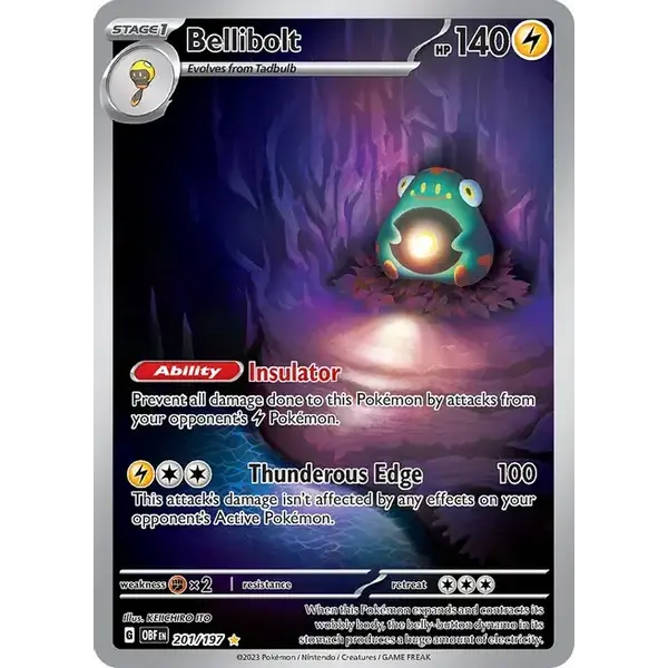 Pokemon Bellibolt (201) Lightly Played Holofoil
