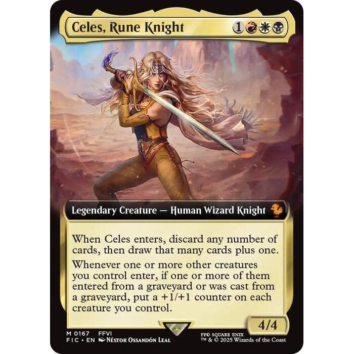 Magic: The Gathering Celes, Rune Knight (Extended Art) (167) Lightly Played