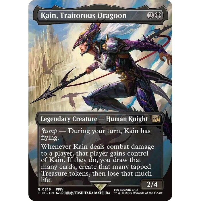 Magic: The Gathering Kain, Traitorous Dragoon (Borderless) (316) Lightly Played Foil