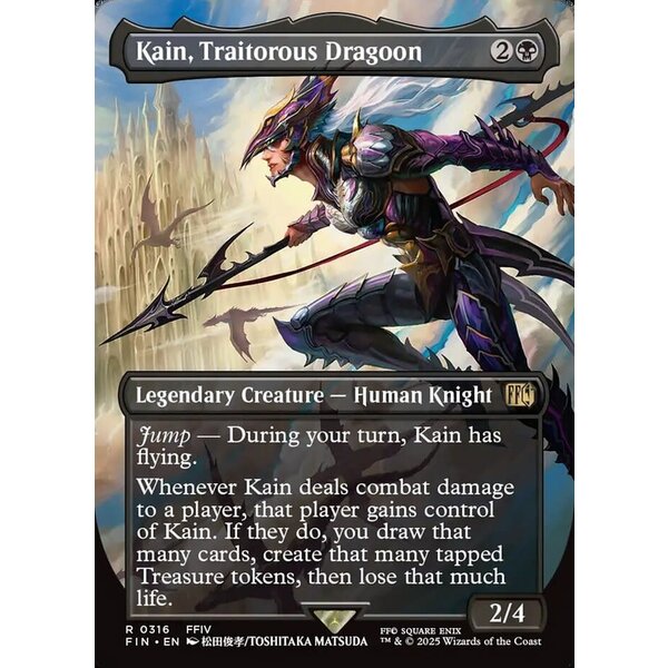 Magic: The Gathering Kain, Traitorous Dragoon (Borderless) (316) Lightly Played