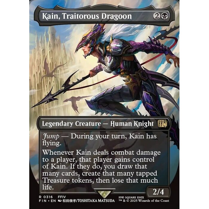 Magic: The Gathering Kain, Traitorous Dragoon (Borderless) (316) Lightly Played