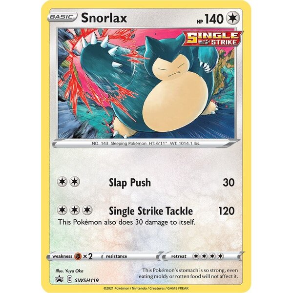 Pokemon Snorlax (SWSH119) Lightly Played Holofoil