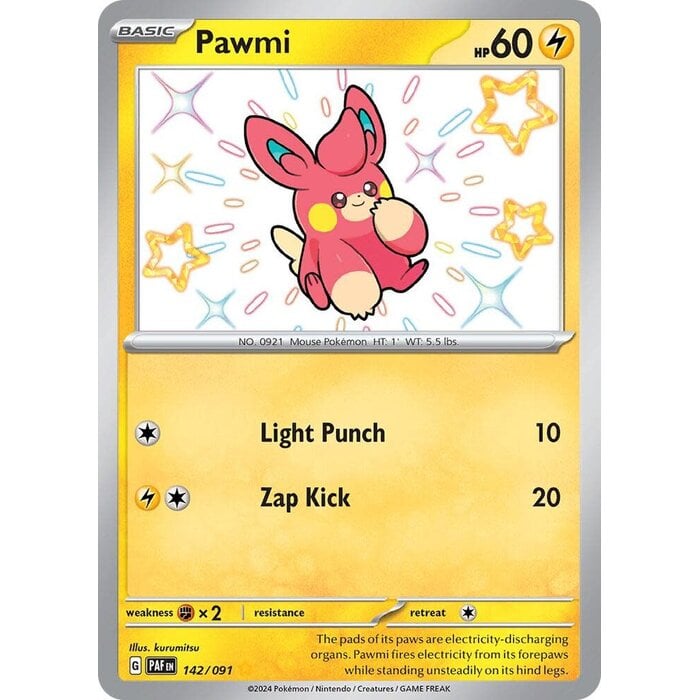 Pokemon Pawmi (142) Lightly Played Holofoil