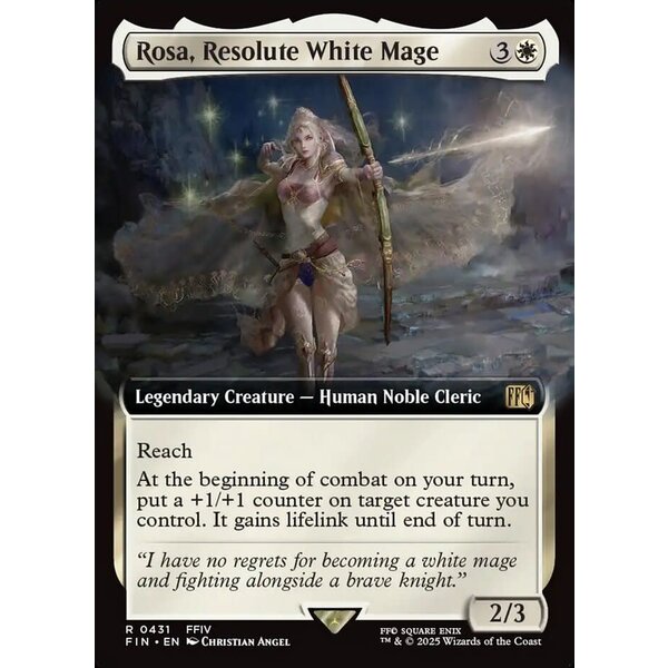 Magic: The Gathering Rosa, Resolute White Mage (Extended Art) (431) Lightly Played