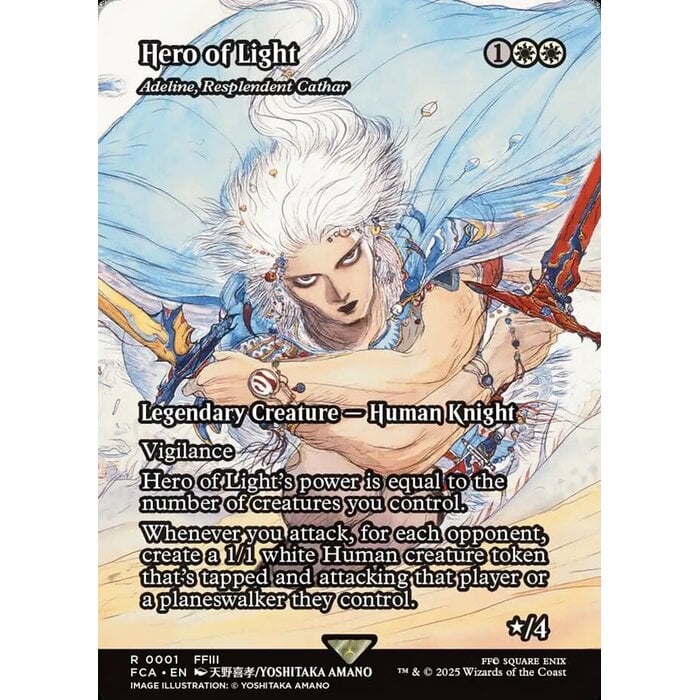 Magic: The Gathering Hero of Light - Adeline, Resplendent Cathar (Showcase) (001) Lightly Played