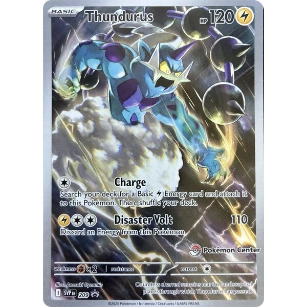 Pokemon Thundurus (Pokemon Center Exclusive) (209) Near MInt