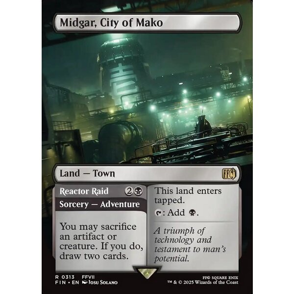 Magic: The Gathering Midgar, City of Mako (Borderless) (313) Lightly Played Foil