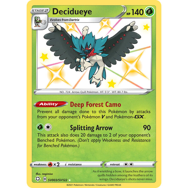 Pokemon Decidueye (SV003) Lightly Played Holofoil