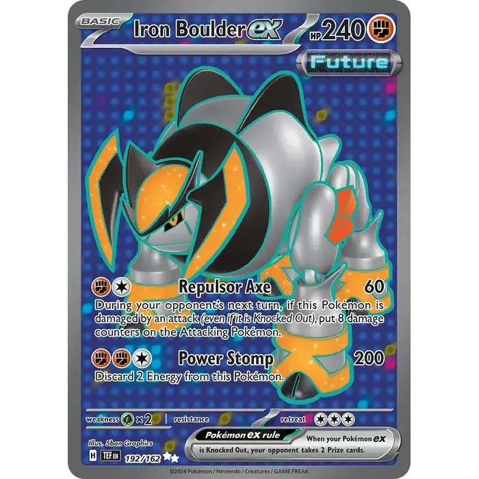 Pokemon Iron Boulder ex (192) Lightly Played Holofoil