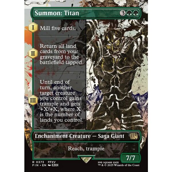 Magic: The Gathering Summon: Titan (Borderless) (373) Lightly Played