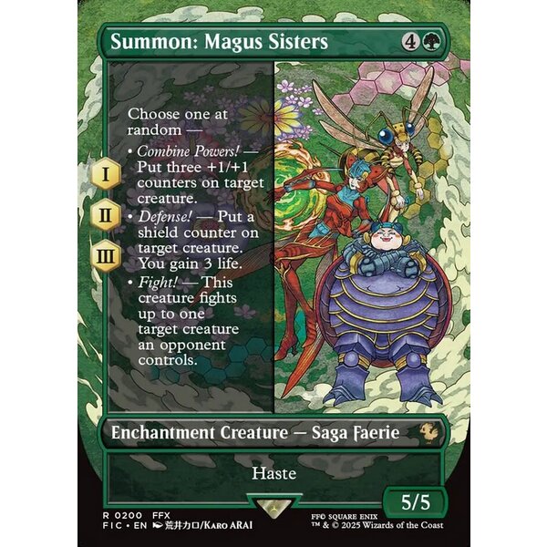 Magic: The Gathering Summon: Magus Sisters (Borderless) (200) Lightly Played