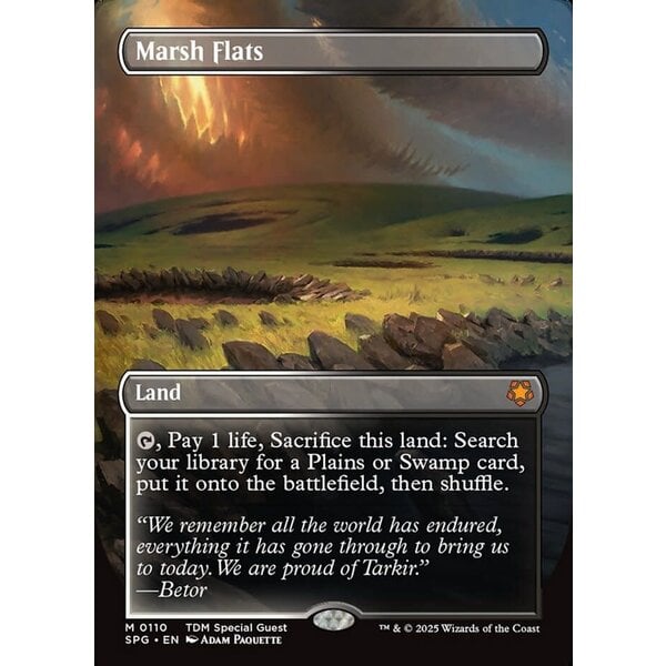 Magic: The Gathering Marsh Flats (Borderless) (110) Near Mint