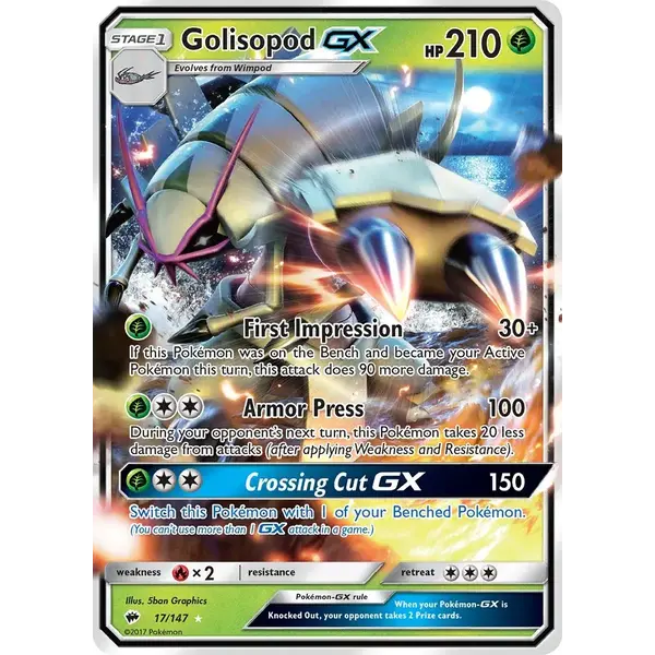 Pokemon Golisopod GX (017) Lightly Played Holofoil