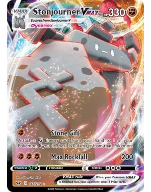 Pokemon Stonjourner VMAX (116) Lightly Played Holofoil