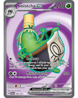 Pokemon Sinistcha ex (189) Lightly Played Holofoil