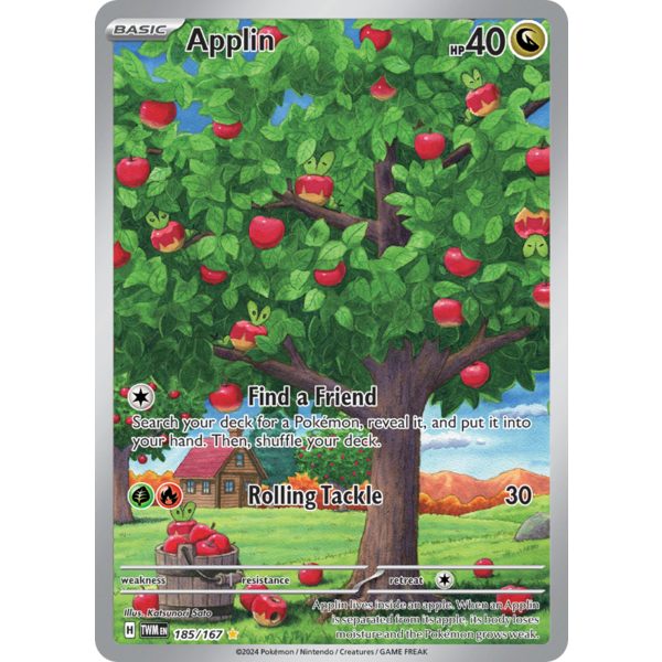 Pokemon Applin (185) Lightly Played Holofoil