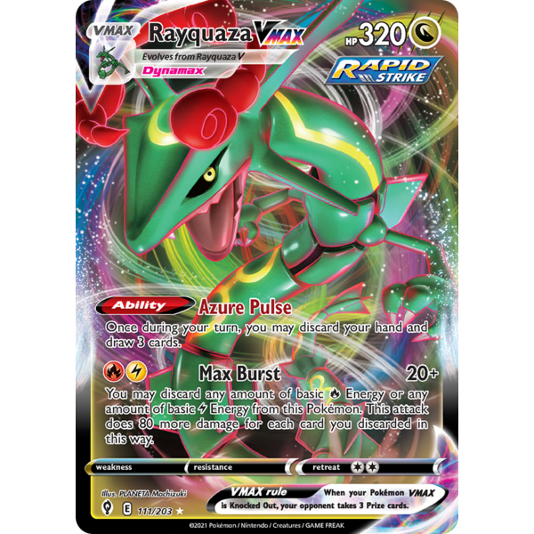 Pokemon Rayquaza VMAX (111) Lightly Played Holofoil