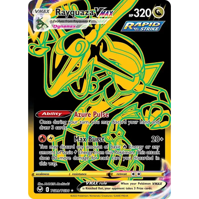 Pokemon Rayquaza VMAX (Secret) (TG29) Lightly Played Holofoil