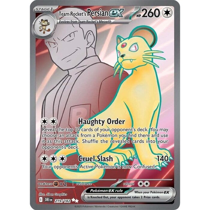 Pokemon Team Rocket's Persian ex (219) Lightly Played Holofoil