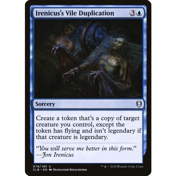 Magic: The Gathering Irenicus's Vile Duplication (078) Lightly Played