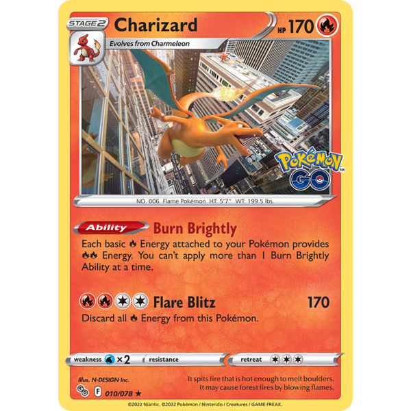 Pokemon Charizard (010) Lightly Played Holofoil
