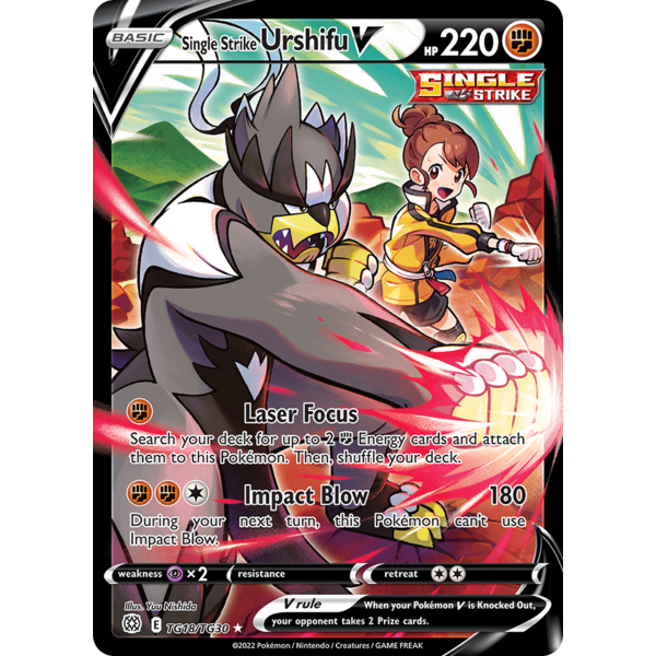Pokemon Single Strike Urshifu V (TG18) Lightly Played