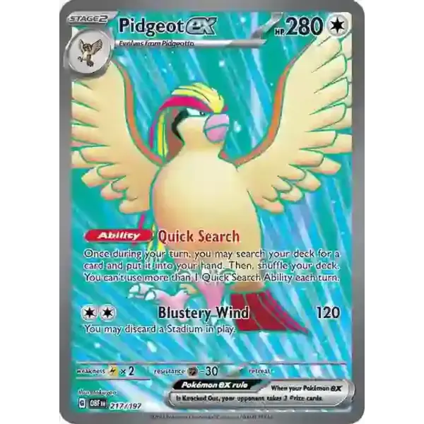 Pokemon Pidgeot ex (217) Lightly Played Holofoil