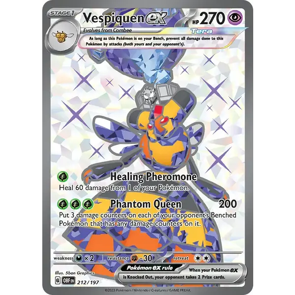 Pokemon Vespiquen ex (212) Lightly Played
